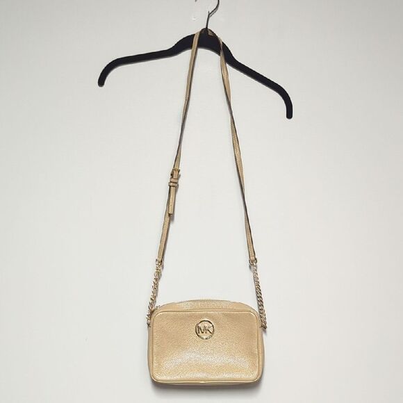 Michael Kors Camel And Gold Crossbody Bag with Adjustable Strap - Picture 1 of 6
